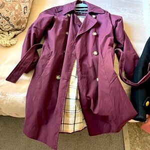 Abercrombie trench coat maroon
